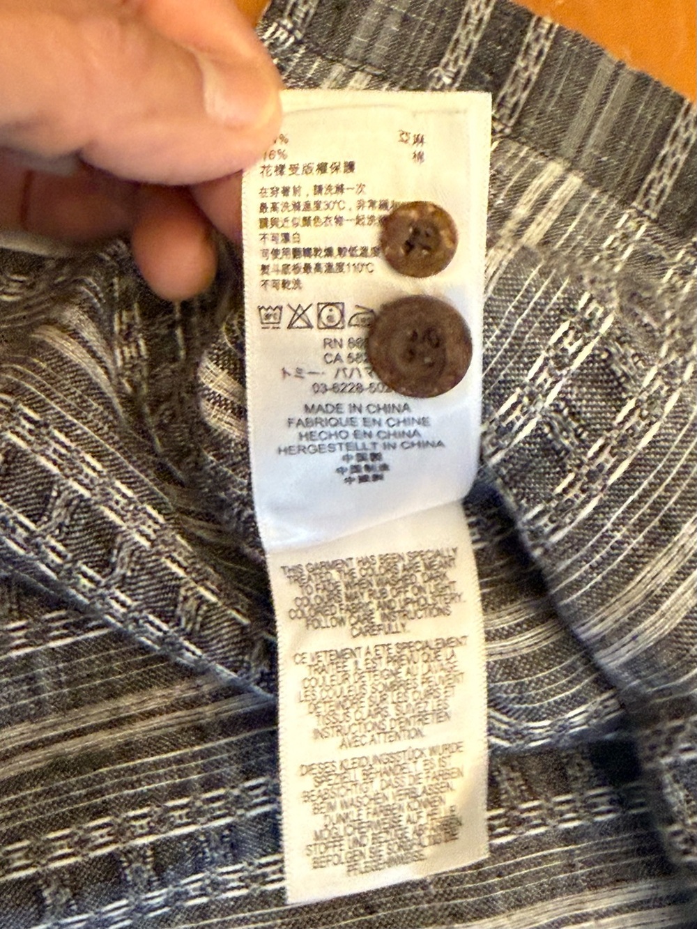 Tommy Bahama Men’s Linen Cotton Grey White Palm Tree Button Up XL Travel Resort - Picture 9 of 11